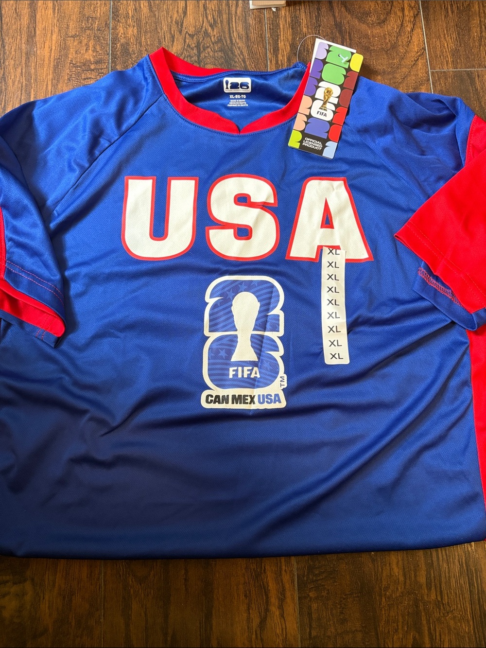 USA 2026 FIFA WorldCup Adult Soccer Tee - Size XL NEW